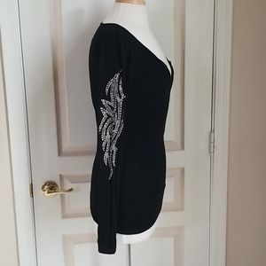 Long Sleeve Rhinestone Top nwot